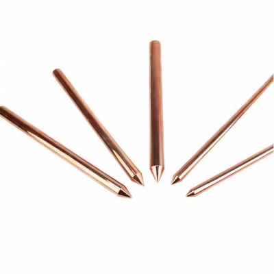 Earth Rod with Clamp Excellent Conductivity Performance Copper Earth Rod